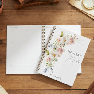 Pastel Feminine Watercolor Floral Modern Planner