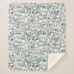 pastel feminist breast sherpa blanket