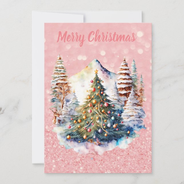 Pastel Festive Christmas Card (Front)