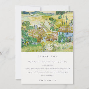 Pastel Fields Mountain Landscape Bridal Shower Thank You Card