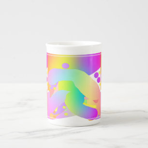 Pastel Figure Bone China Mug