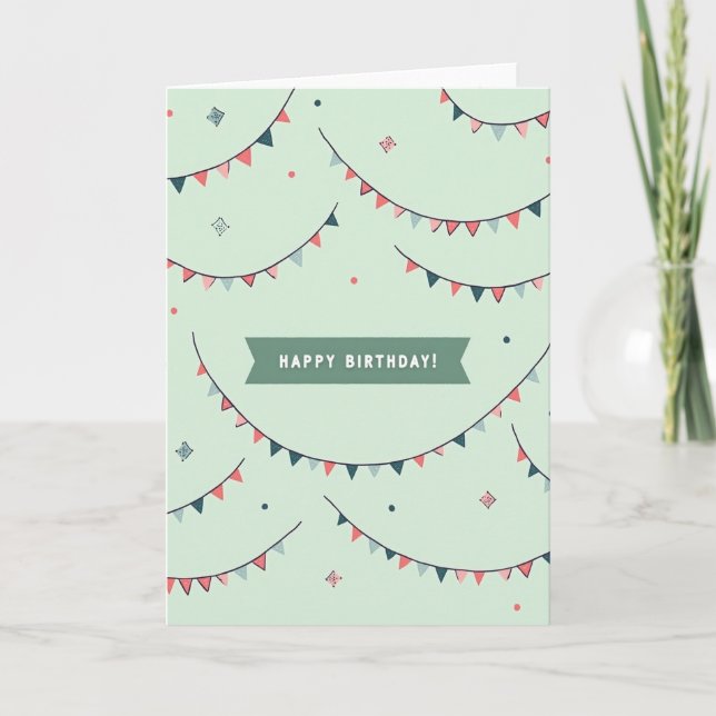 Pastel Flag Birthday Card (Front)