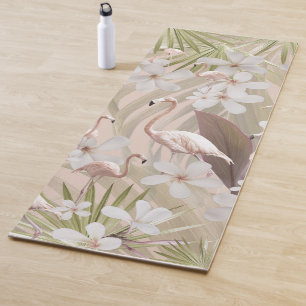 Pastel Flamingo Jungle Love #3 #tropical #wall Yoga Mat