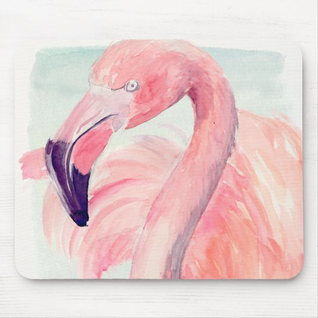 Pastel Flamingo Mouse Mat (Front)