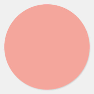 Pastel Flamingo Pink Color Classic Round Sticker