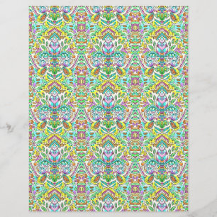 pastel fleur de lis damask scrapbook paper