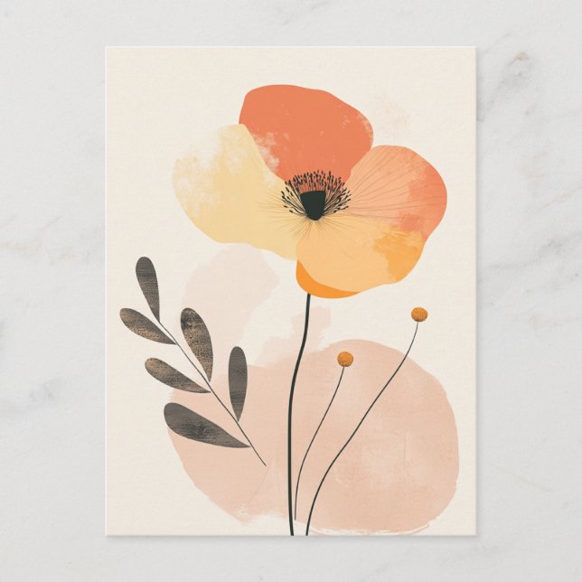 Pastel Flora in Stillness #099 Postcard (Front)