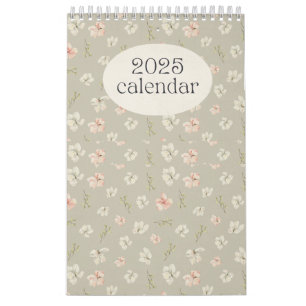 Pastel Floral 2025 Wall Calendar