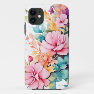 pastel floral art iPhone 11 case