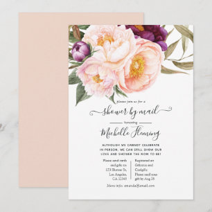 Pastel Floral Baby Shower by Mail Invitation