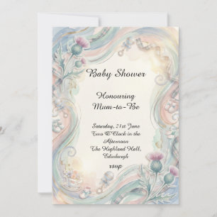 Pastel Floral Baby Shower Invitation