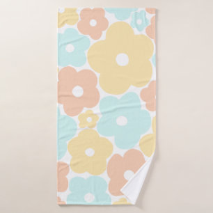 Pastel Floral Bath Towel Set
