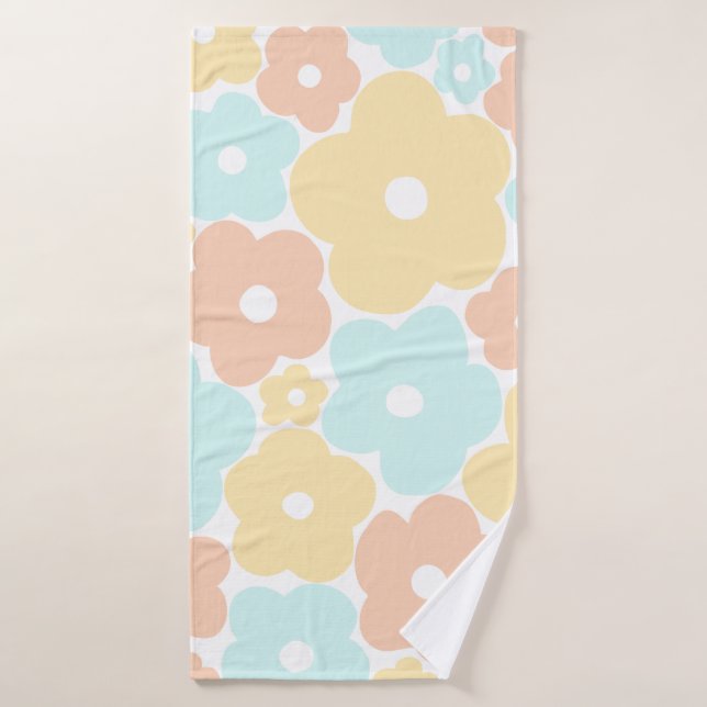 Pastel Floral  Bath Towel Set (Bath Towel)