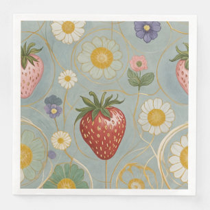 Pastel Floral & Berry Delight Napkin