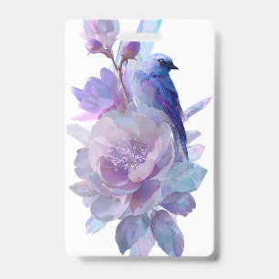 Pastel Floral Bird Name Badge ID Badge