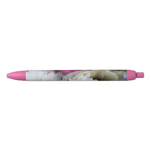 Pastel Floral Black Ink Pen