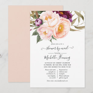 Pastel Floral Bridal Shower by Mail Invitation