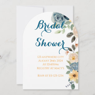 PASTEL FLORAL BRIDAL SHOWER  INVITATION