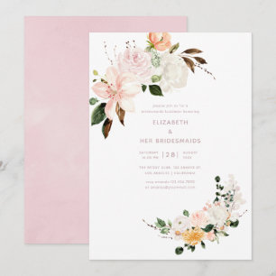 Pastel Floral Bridesmaids Luncheon Invitation