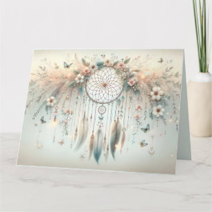 Pastel Floral Butterfly Dreamcatcher Card