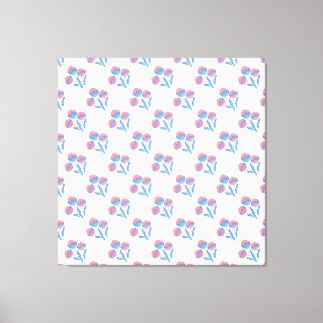 Pastel Floral Canvas Print (Front)