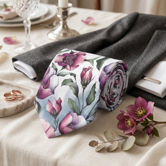 Pastel Floral Combination Tie (Creator Uploaded)