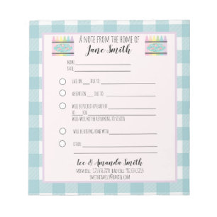 Pastel Floral Crayon School Note Excuse 1 Child