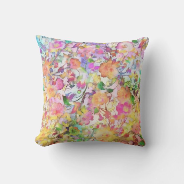 Pastel floral cushion (Front)