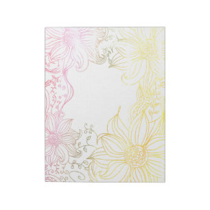 Pastel Floral Decorative Writing Notepad