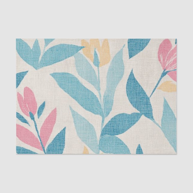 Pastel Floral Design Tissue Paper (Front)