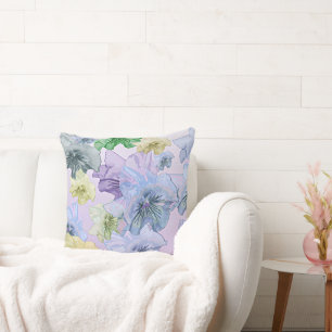 Pastel Floral Dream, Pretty Pansies, Cushion