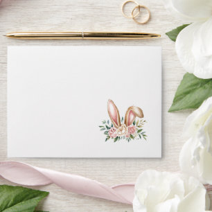 Pastel Floral Easter Bunny Ears  Envelope