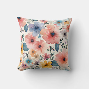 Pastel Floral Fantasy Cushion