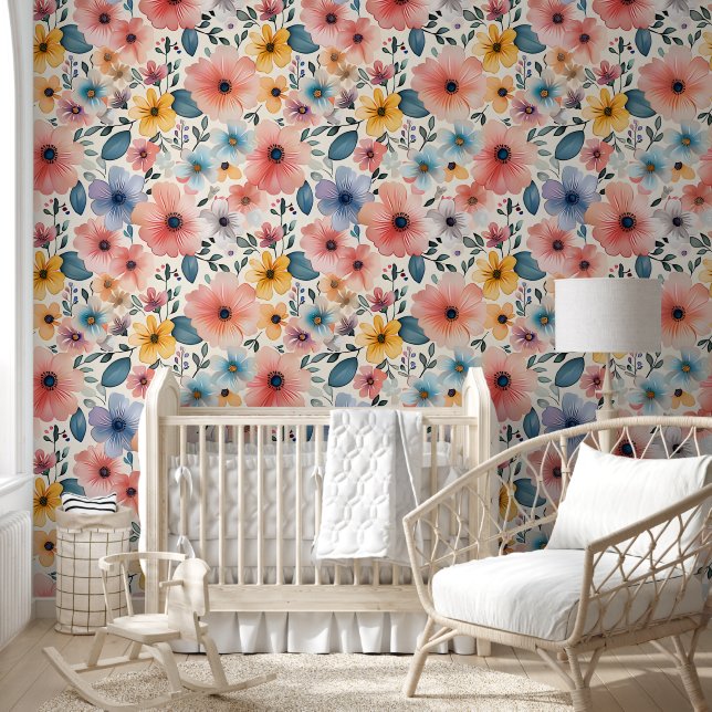 Pastel Floral Fantasy Wallpaper (Kids)