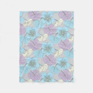 “Pastel Floral Fleece Blanket"