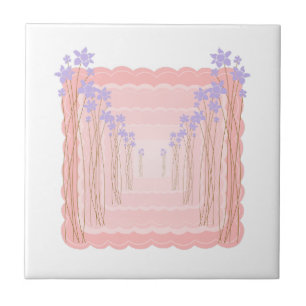 Pastel Floral Frame Tile