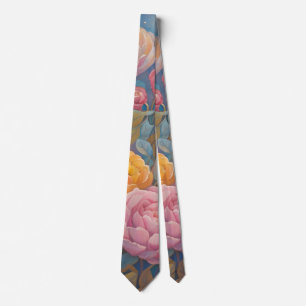 Pastel Floral Garden Tie