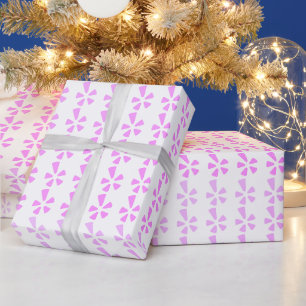 Pastel Floral Geometric Repeat Pattern Wrapping Paper
