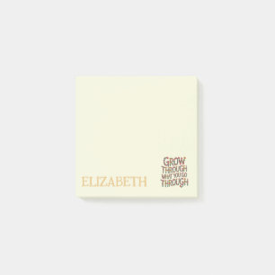 Pastel Floral Growth Mindset Teacher Student Post-it Notes