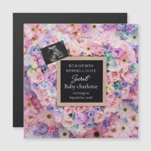 Pastel Floral Heart Pregnancy Announcement gift