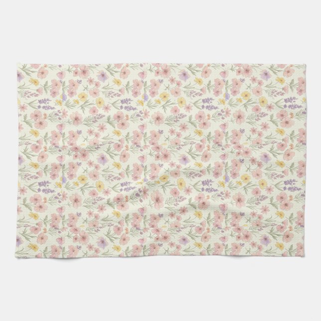 Pastel Floral Kitchen Towels (Horizontal)