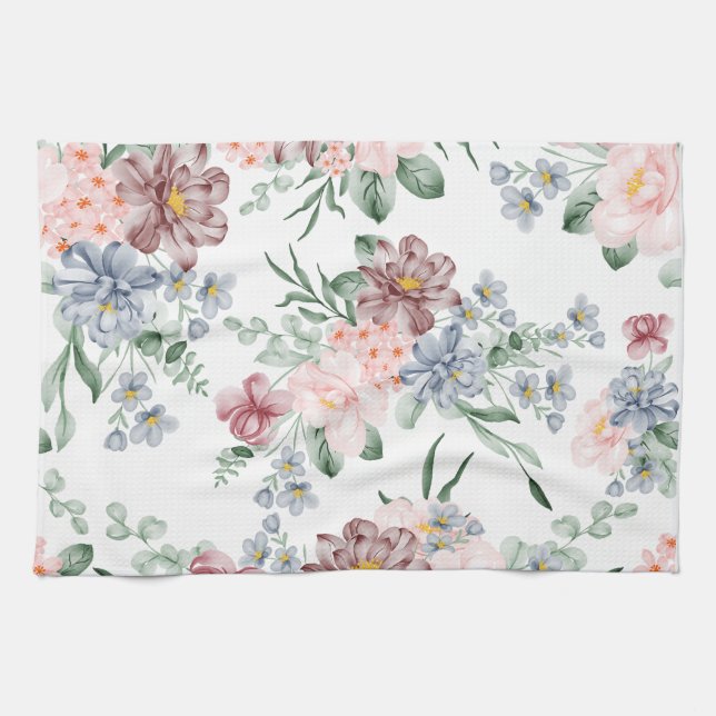 Pastel Floral Kitchen Towels (Horizontal)
