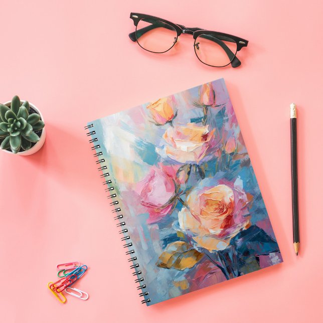 Pastel Floral Modern Impressionist Painting  Notebook (Creator Uploaded)