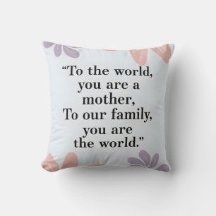 Pastel floral Modern Mother's Day quote Cushion