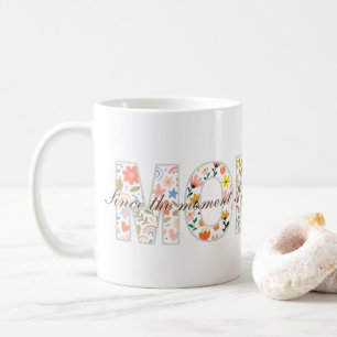 Pastel Floral MOM Sentimental Quote Design Coffee Mug
