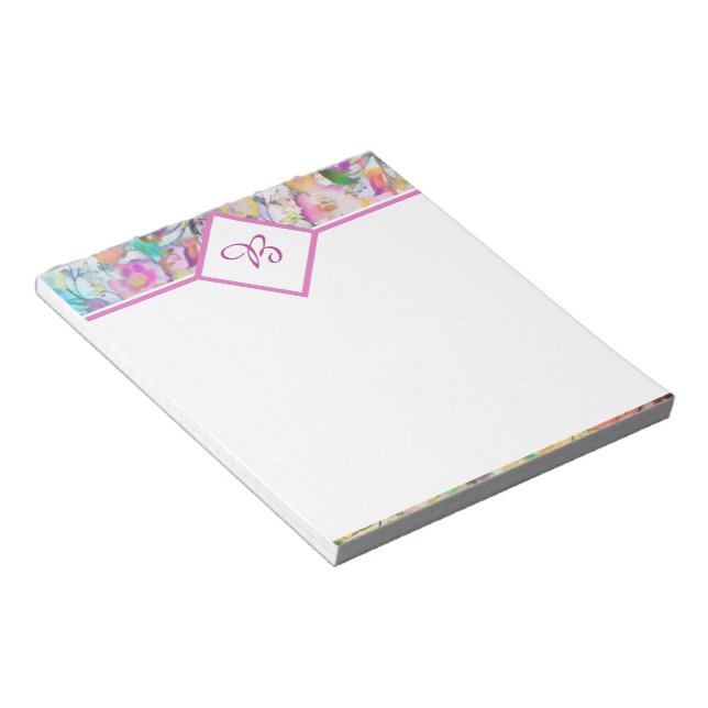 Pastel floral notepad (Angled)