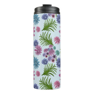 Pastel Floral Pattern Aesthetic Wildflower Botanic Thermal Tumbler