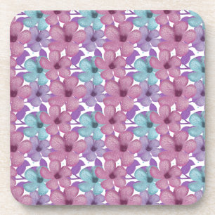 Pastel Floral Pattern Coaster