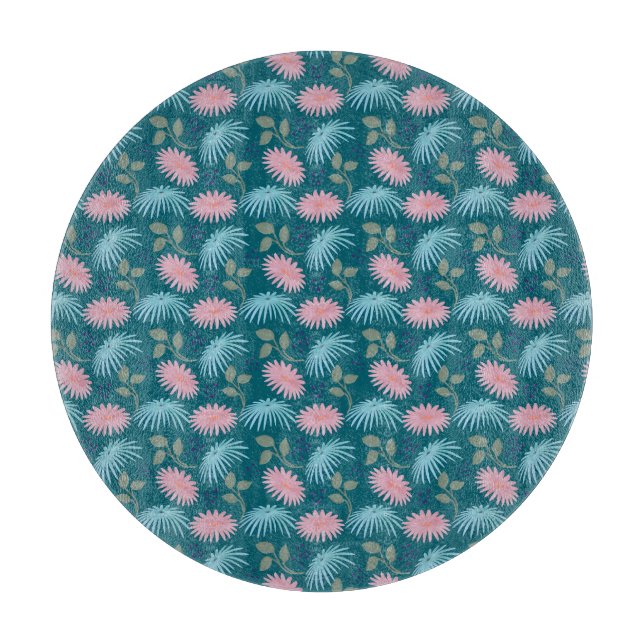 Pastel Floral Pattern  Cutting Board (Front)