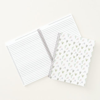 Pastel Floral Pattern – Elegant Botanical Print Notebook